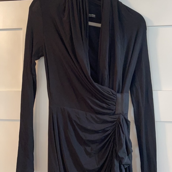 ALLSAINTS Swinton long sleeve drape wrap dress - Picture 4 of 10